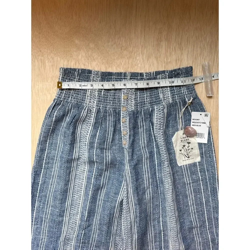 Indigo Rein Resort Linen Blend Striped Pants - Picture 4 of 6